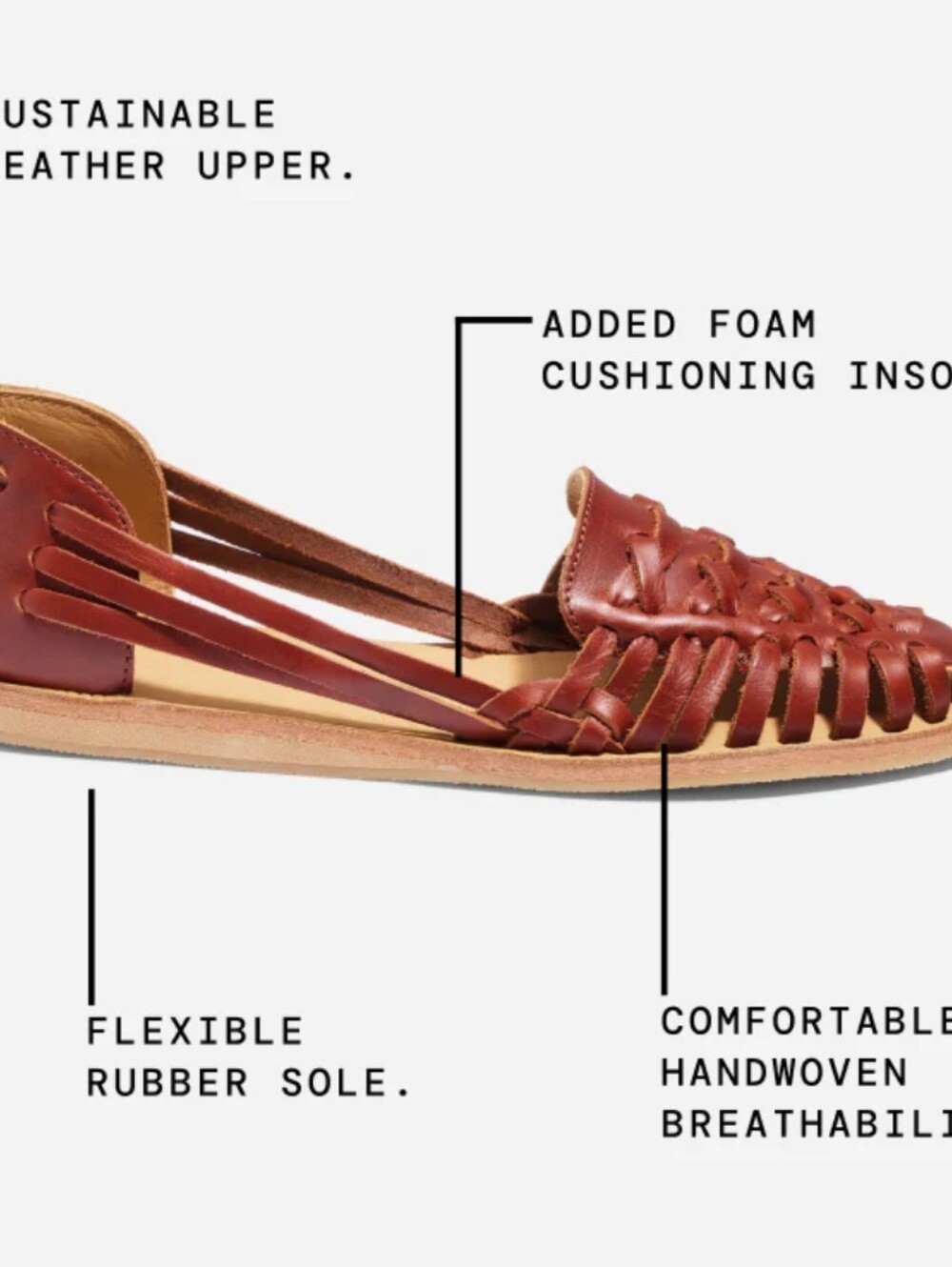 Handwoven Leather Huarache Sandal - Brown